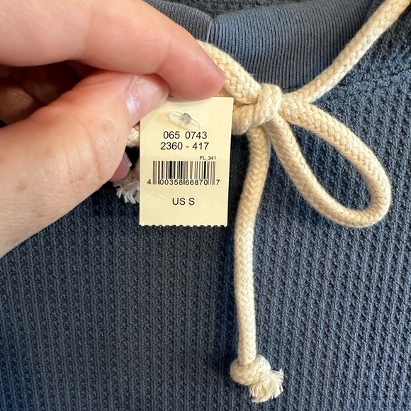 Aerie Cozy Waffle Hoodie Blue Size S - Picture 7 of 7